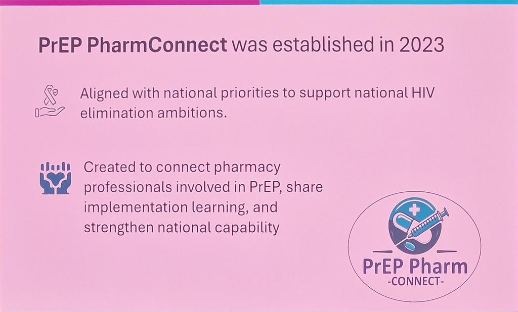 BritishHIVAssoc's tweet photo. Stephanie Katier describes the PrEP service gaps which exist as a barrier to achieving global HIV elimination targets, and how utilisation of pharmacists may help bridge this. #BHIVABASHH26 https://t.co/OBV2g1Tz1R