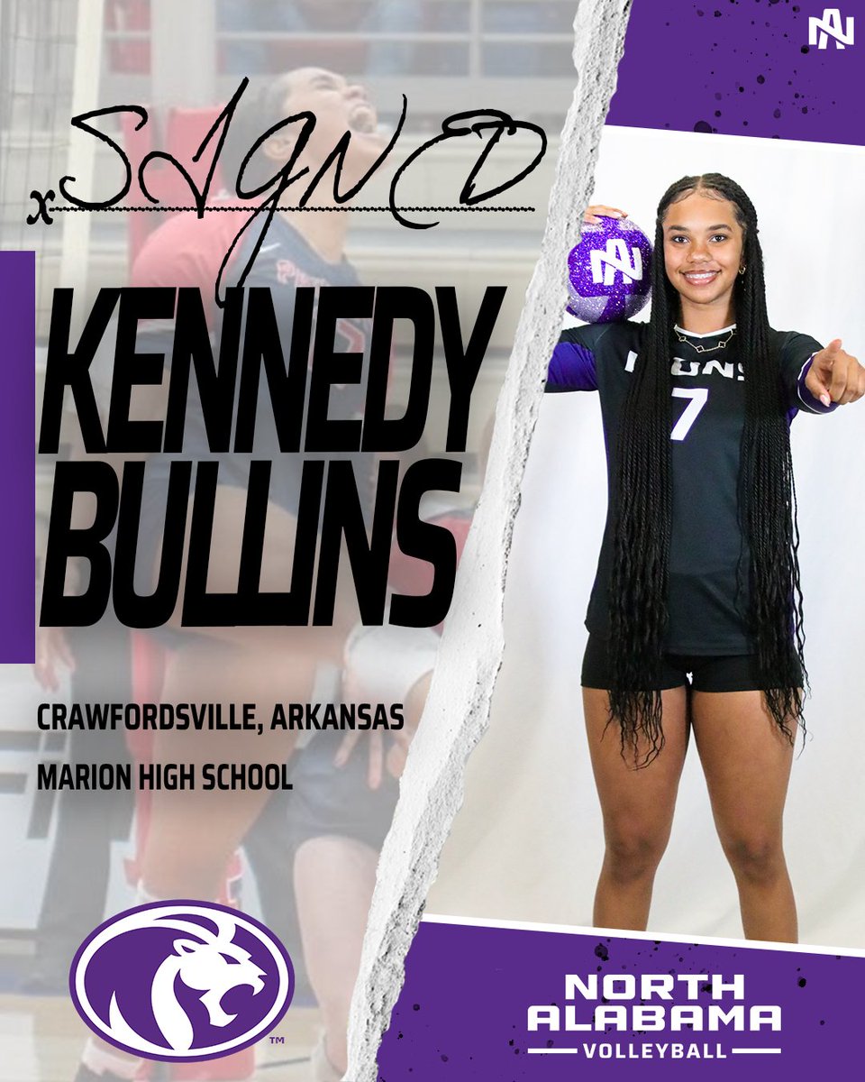UNA_Volleyball's tweet photo. ✍️ 𝐒𝐈𝐆𝐍𝐀𝐓𝐔𝐑𝐄 𝐒𝐄𝐂𝐔𝐑𝐄𝐃

Welcome to North Alabama, Kennedy Bullins!

📍 Crawfordsville, Arkansas
🏫 Marion High School

#RoarLions🦁 https://t.co/dQYw93fdnj