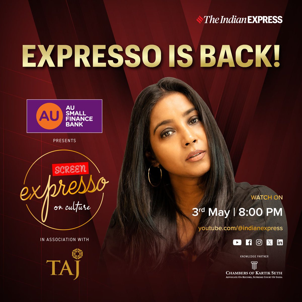 IndianExpress's tweet image. #Expresso is back: with a voice that defines an era!

From the soulful depths of Bulleya to the electrifying energy of Chaleya, from the timeless romance of Khuda Jaane to the chart-topping euphoria of Ghungroo, Shilpa Rao has gifted Bollywood some of its most unforgettable chart
