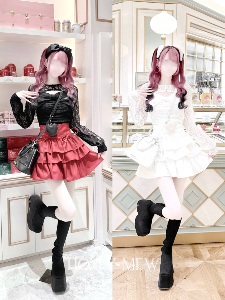 HONEYMEW ビッグリボンガーター風アンサンブルトップス ハニーミュウ 今かわいい”が手に入る♡ New brand HONEY MEW 🎀🩶 // 𓐄 𓐄 𓐄 𓐄 𓐄
