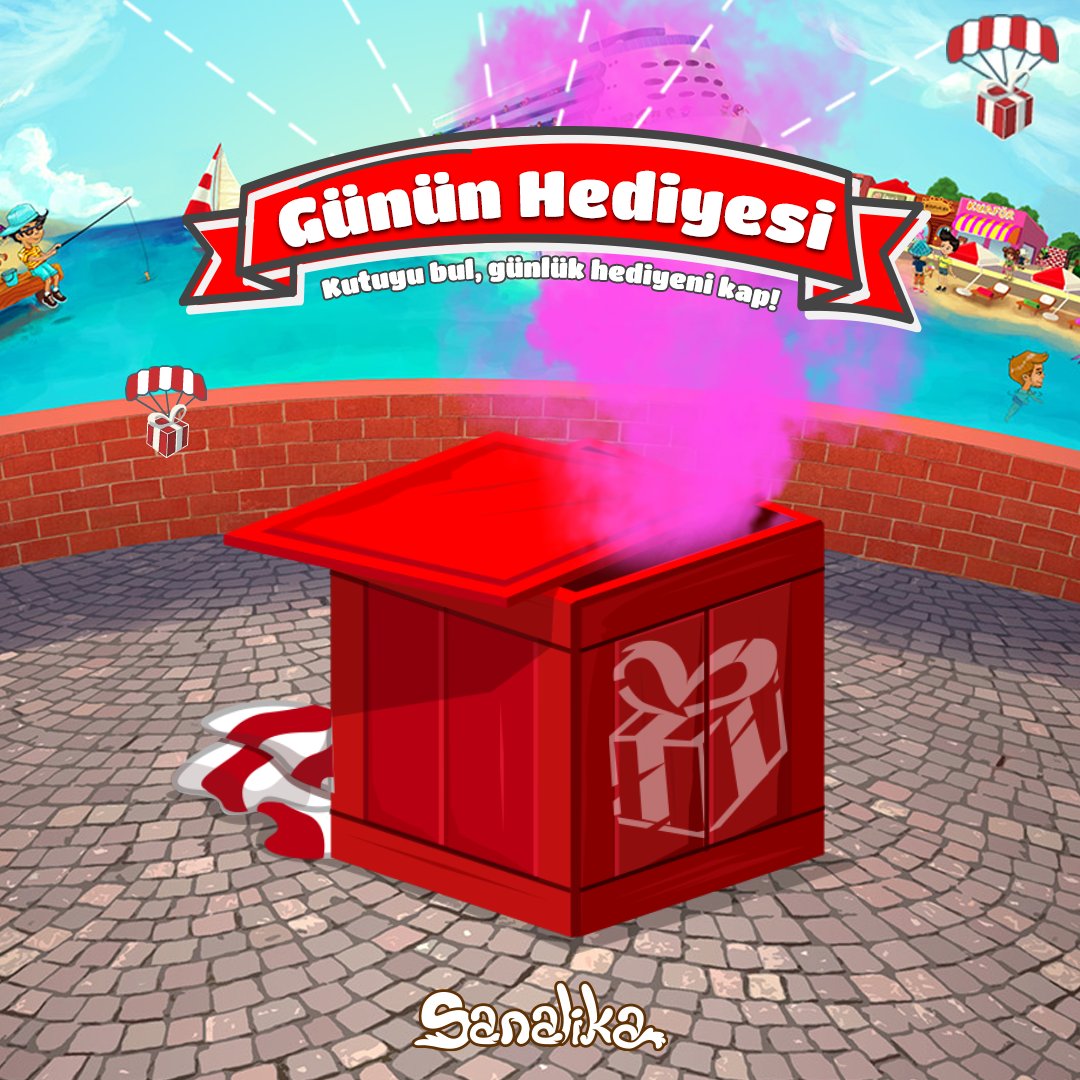 Sanalika's tweet image. Hediye zamanı! 🎁

Sanalika caddelerini turla, sürpriz hediyeni kap.
#gününhediyesi #sanalika