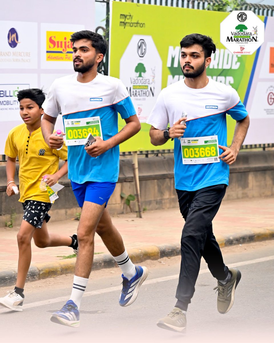 VMIndia's tweet image. No timing. No pressure. Just pure joy. 💜

The Fun Run was all about smiles, laughter, and running together —
because sometimes, the best runs are the happiest ones.

#VadodaraMarathon #FunRun #MyStrideMyPride #RunForJoy #MGVM #VM