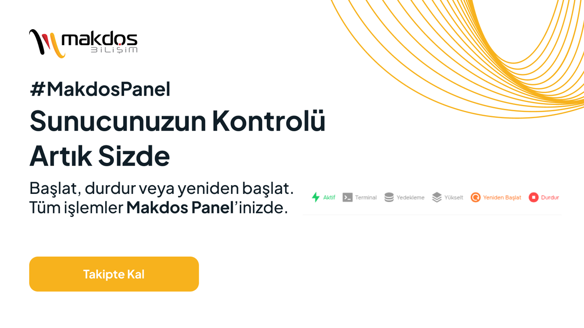 makdoscloud's tweet photo. Makdos Panel ile Sunucu Kontrolü Artık Tamamen Sizde. https://t.co/y1NH2yNNcl