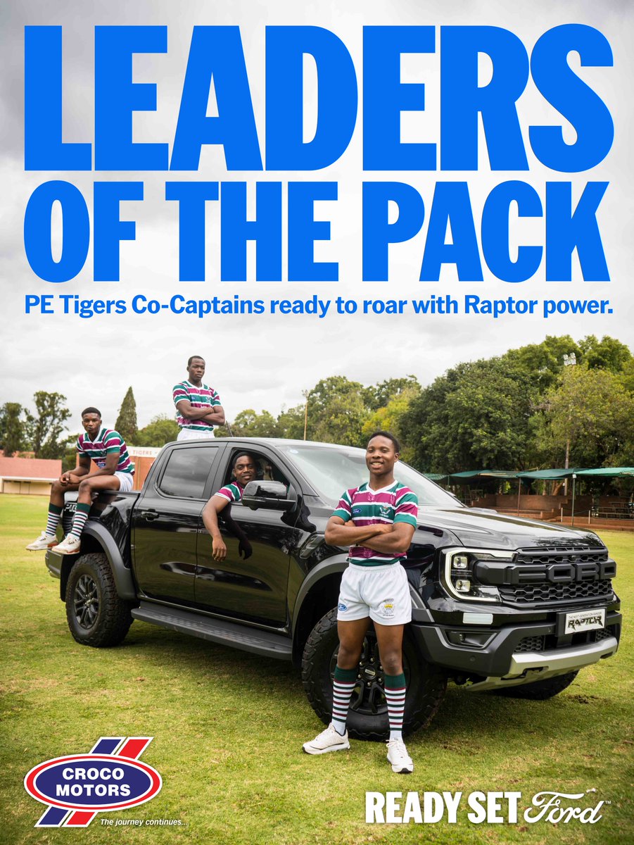 CrocoMotors's tweet photo. The Journey Continues. 🐅🔥

Croco Motors backs the PE Tigers into the 2026 season....fueling the next generation.

Leaders of the Pack.
Co-captains ready to roar with Raptor power. 🛻💪🏉
#PETigers #LeadersOfThePack #BuiltFordTough #Rugby2026 https://t.co/0enFekzW55