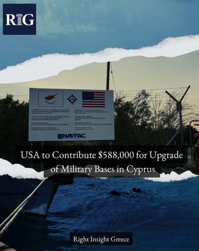 RightInsightGr's tweet photo. USA to contribute a hefty amount for the Upgrade of Military Bases in Cyprus
#USA #Cyrpus #military https://t.co/351m94BHQS