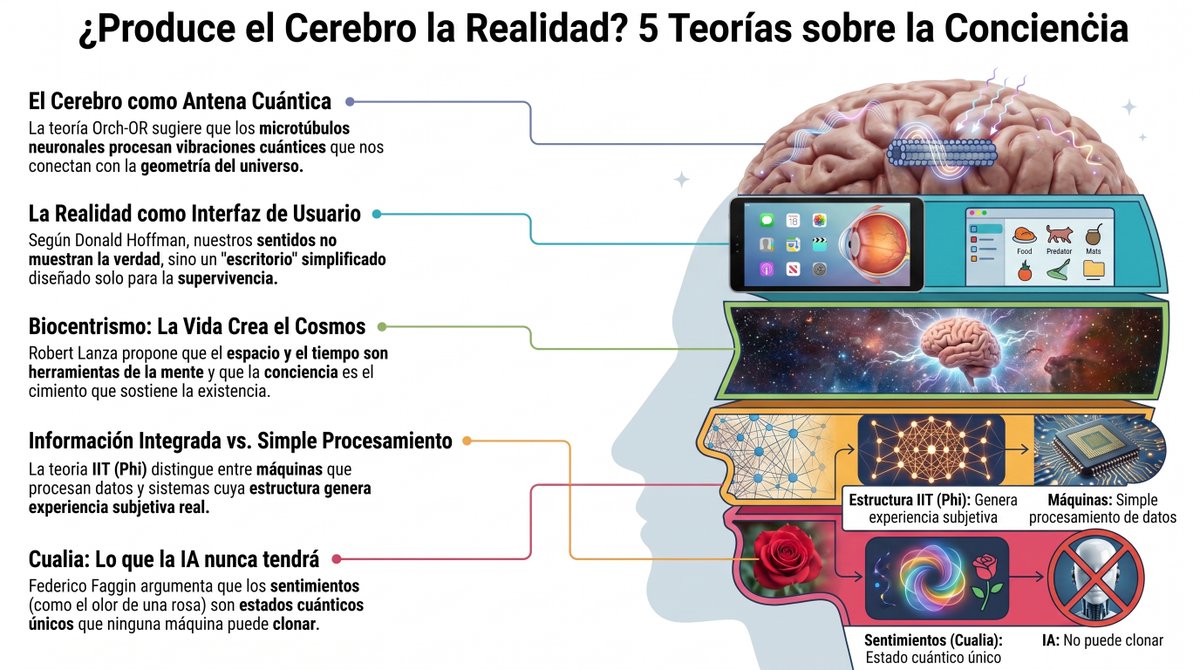 Buenas tardes:

En #Obsecon estudiamos la conciencia. Las hipótesis sobre su origen son tan interesantes que provocan preguntas que nos dejan sin aliento. Como muestra, aquí tienen un resumen de 5 de ellas que son verdaderamente intrigantes. Estamos en obsecon.org