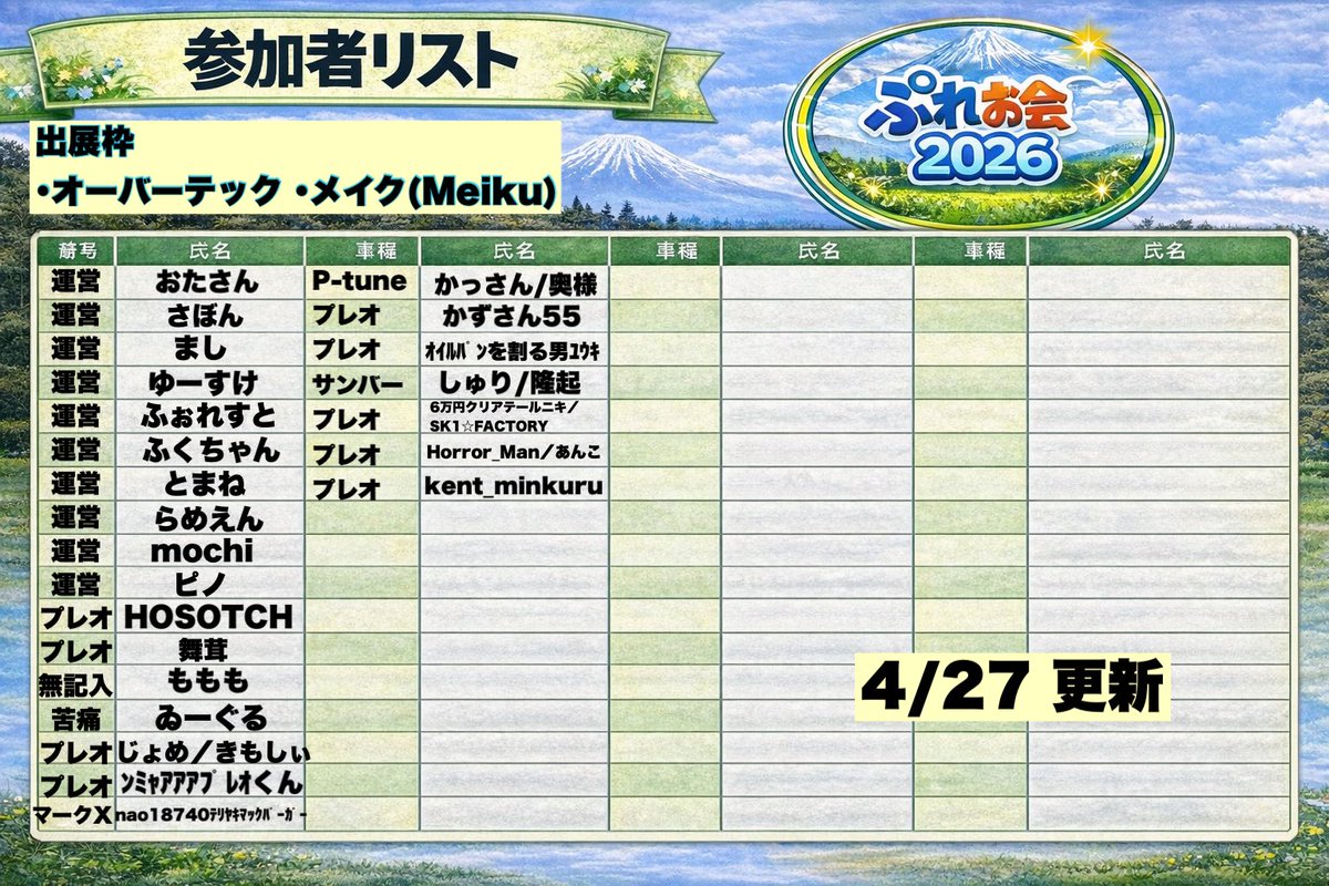 おたさん@ぷれお会2026参加募集中 tweet media