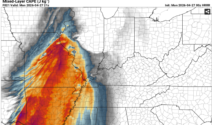 Encouraging to see HRRR dial back on north eastward extent of