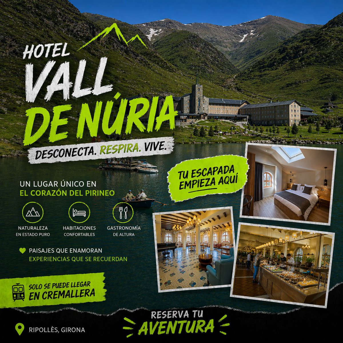 HotelValldNuria's tweet photo. Desconnectar per tornar a sentir.

Vall de Núria no és només un destí,
és el camí, el silenci i la calma.

Natura, aire pur i un lloc on parar de veritat.

T’hi apuntes?

#VallDeNúria #desconnexio #sentir #hotel https://t.co/CCzegrbXH7