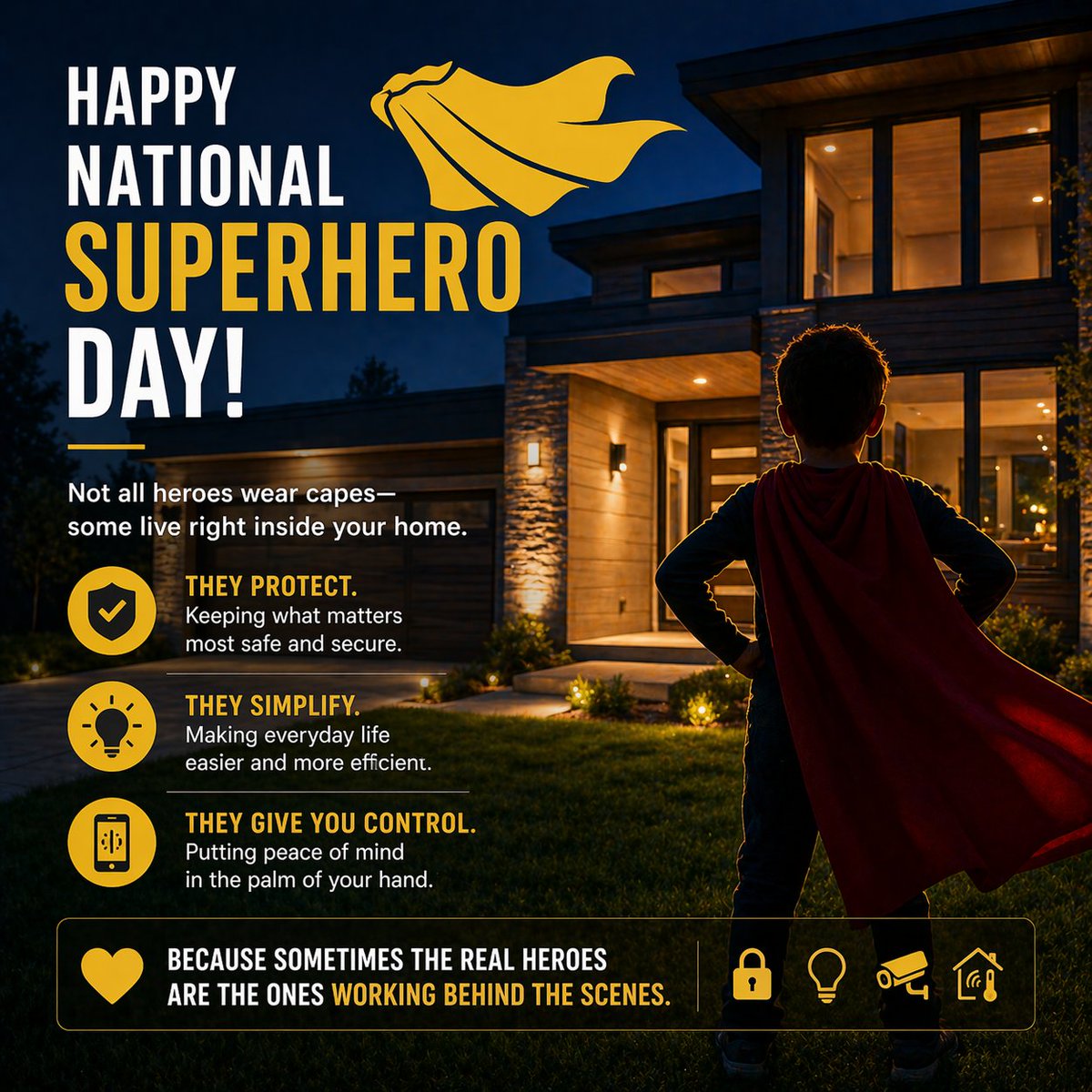 tvalleysolution's tweet image. 🦸 National Superhero Day

Not all heroes wear capes—some protect your home behind the scenes.

#SuperheroDay #SmartHome