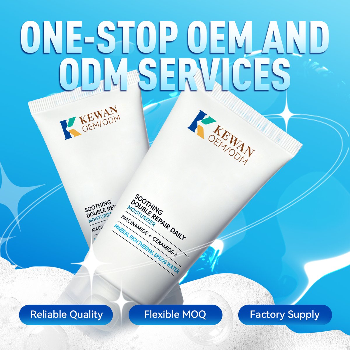 kewancare's tweet photo. Looking to develop a high-performance moisturizer for your skincare line?

Our Soothing Double Repair Daily Moisturizer is designed to deliver balanced hydration while helping support the skin barrier.

Feel free to DM us to learn more.

#SkincareManufacturer #facecare #skincare https://t.co/hvwJ0oJ2NV