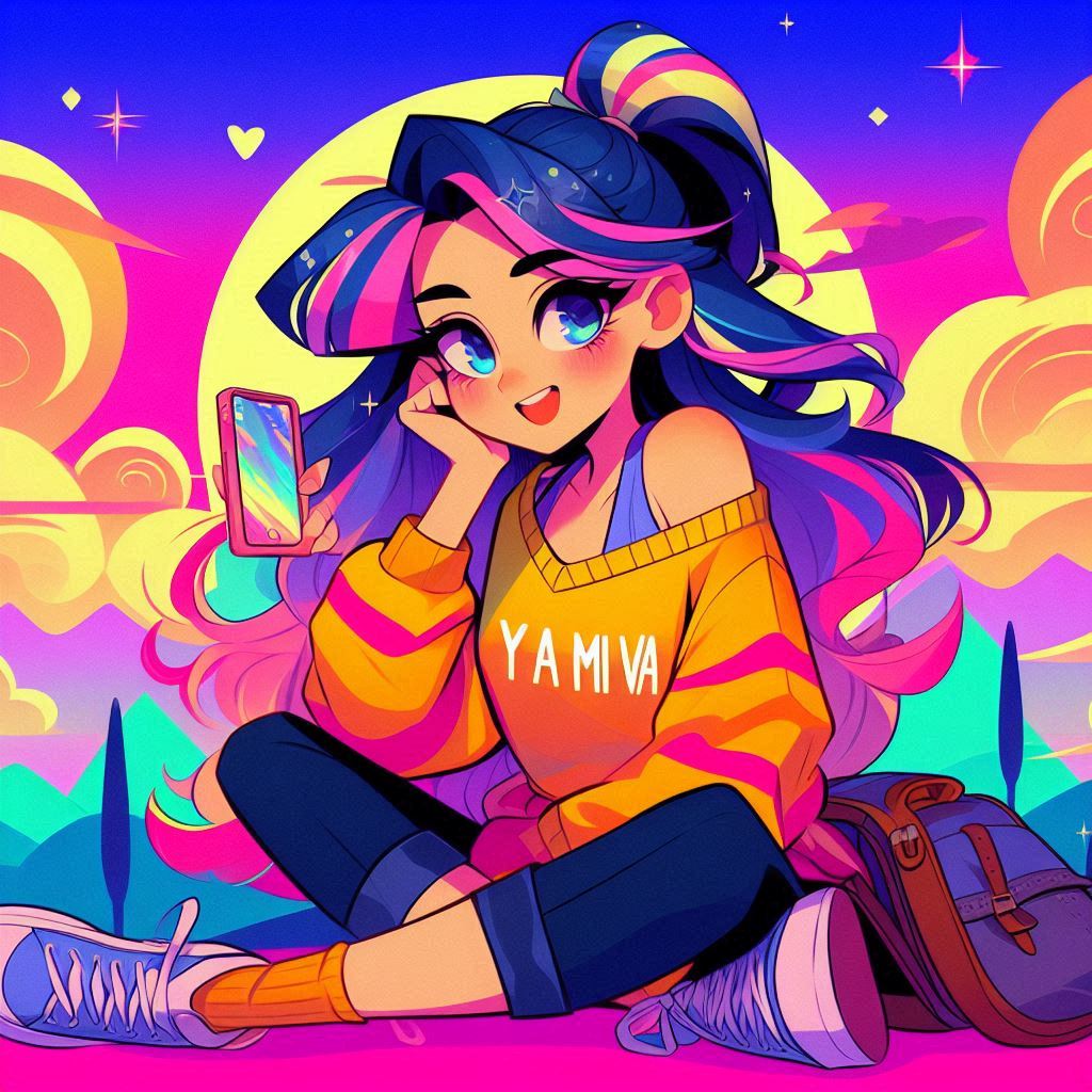 YAMIVA_'s tweet image. Digital art or a poster. Honestly I can't remember. 🤔
I quite like the vivid colors 🖍🌈
#digitalart #poster #aigirl #aigenerated