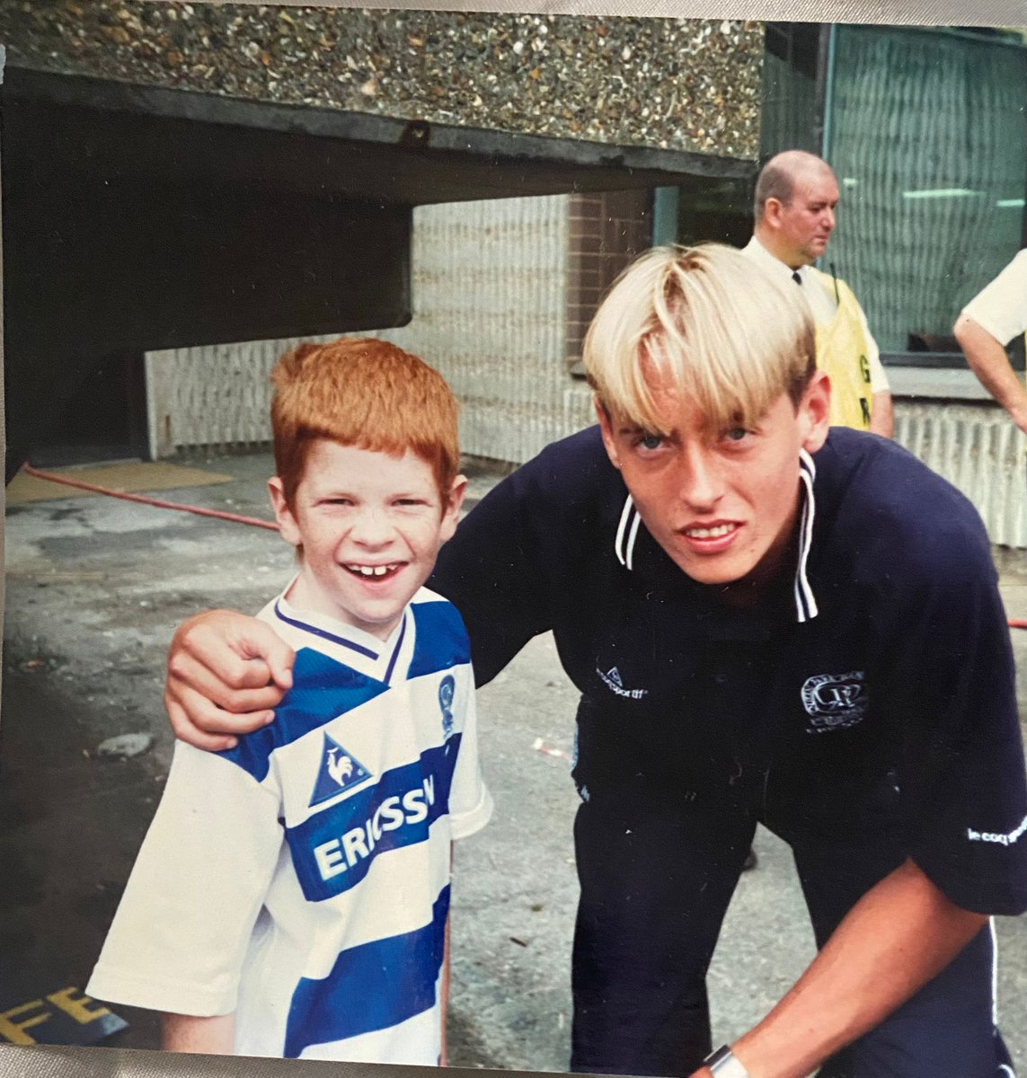 CrackDiggy's tweet image. Mum pulled this out the archives yesterday.

Me and my boy @petercrouch circa 2000 #QPR
