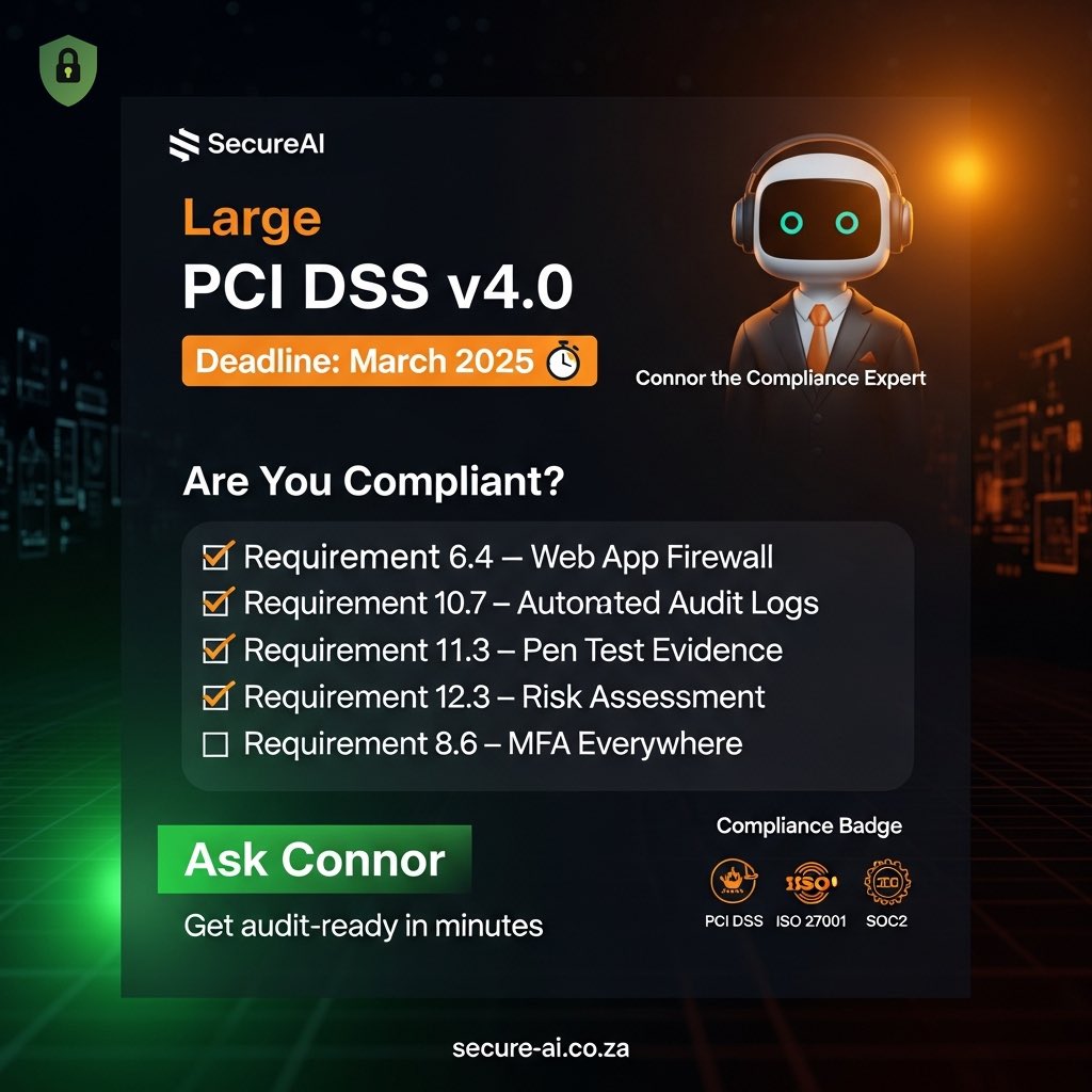 williestrydom's tweet photo. Your PCI DSS audit is in six weeks and you discovered 3 gaps in your cardholder data environment that nobody documented. This is not the time for a consultant who will spend two weeks reading your architecture before asking their first question. https://t.co/EwQwUNpImU https://t.co/BwH2VEokA4