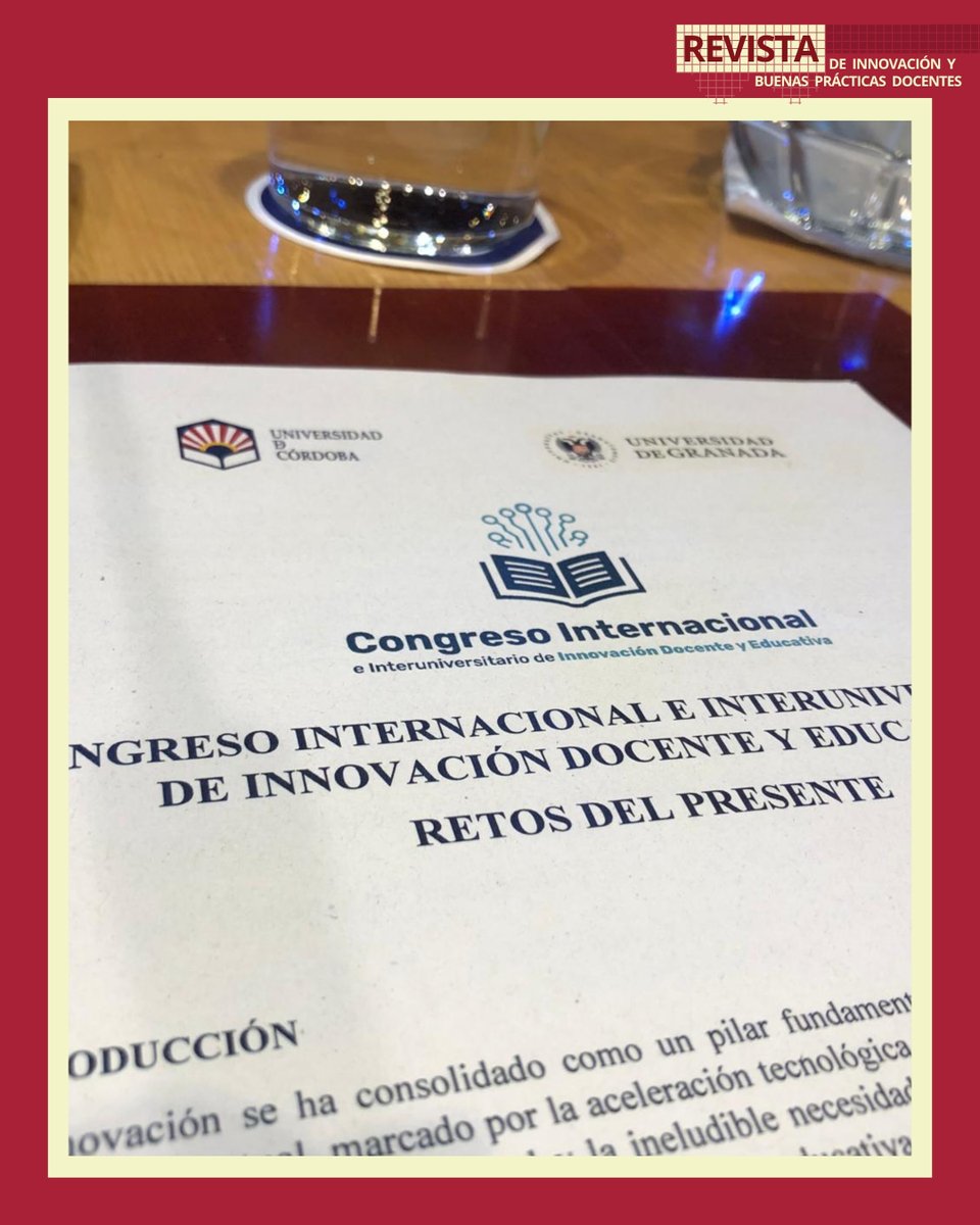 revistaripadoc's tweet photo. 🎯 ¡RIPADOC en acción! Hemos participado en el Congreso Internacional de Innovación Docente y Educativa "Retos del Presente", celebrado los pasados 22, 23 y 24 de abril en la Universidad de Córdoba. https://t.co/gO3KOjPAka