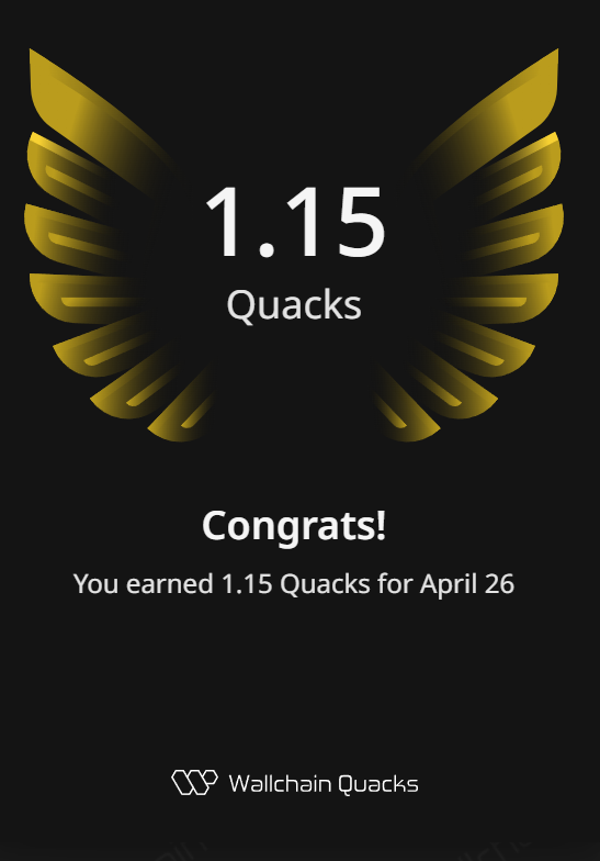 Still stacking <a href="/wallchain/">Wallchain Quacks</a> quacks
