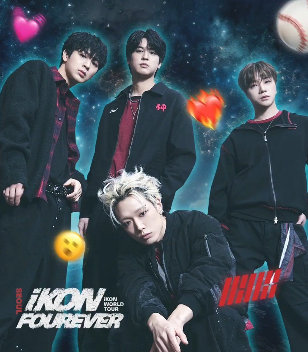 jiwonmuse's tweet photo. iKON IN BLACK AND RED 🫨⚾️❤️‍🔥💓 https://t.co/7YhHI3T8JY