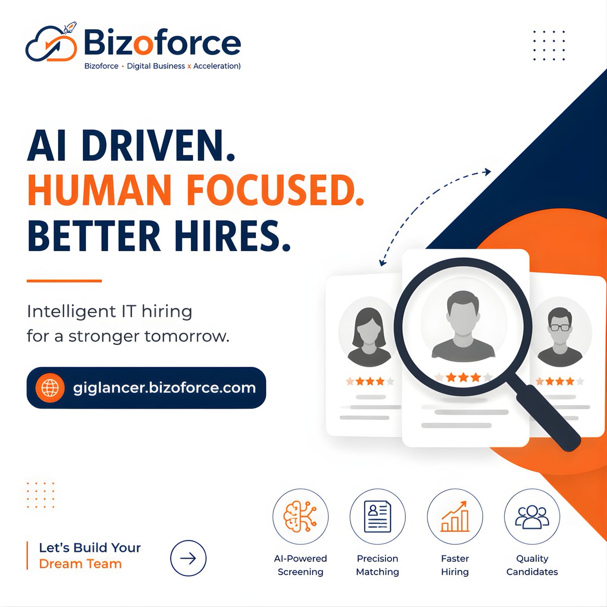 Bizoforceinc's tweet image. AI driven. Human focused.
Hire smarter, faster, better with Bizoforce. 🚀
Your perfect IT talent is just one click away.

#Bizoforce #AIHiring #SmartHiring #RecruitmentTech #HumanFocused #ITHiring #TalentAcquisition #FutureOfWork #HiringSolutions #DigitalHiring #TechRecruitment