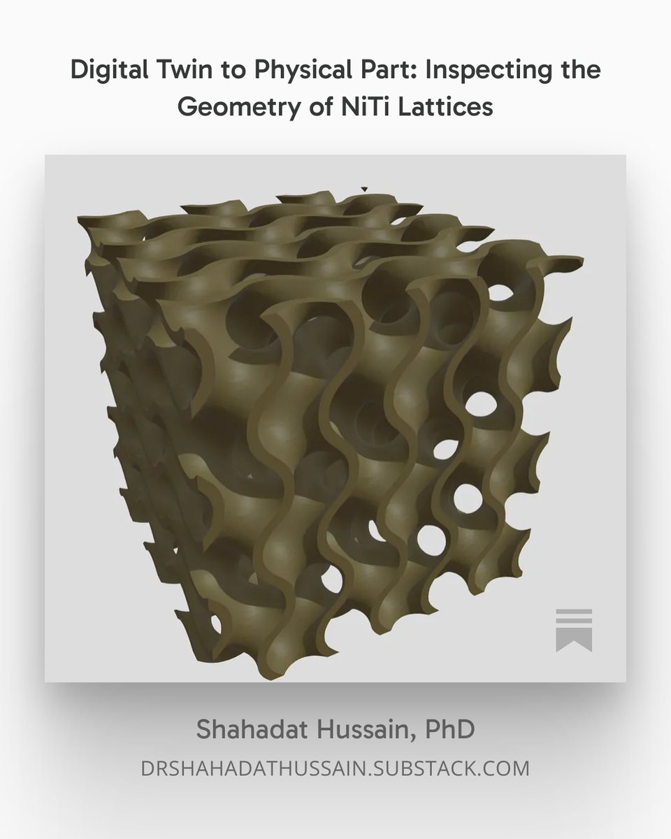 enggshahadat's tweet image. @Sketchfab 
open.substack.com/pub/drshahadat…

#AdditiveManufacturing #3DPrinting #3DModels #TPMS #NiTi #CAD
