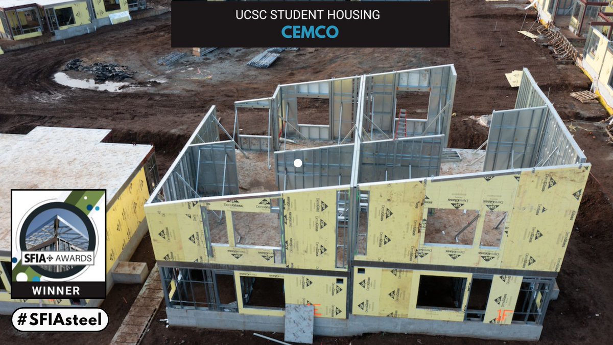 CFSteelIndustry's tweet image. @CEMCO_Steel earned an SFIA Award for this @ucsc #studenthousing project. The project delivered 35 buildings using #prefab cold-formed #steelframing to improve consistency and accelerate the construction schedule.
ow.ly/8g7M50YQ6Si
#BuildSteel #CFSteel #SFIAsteel