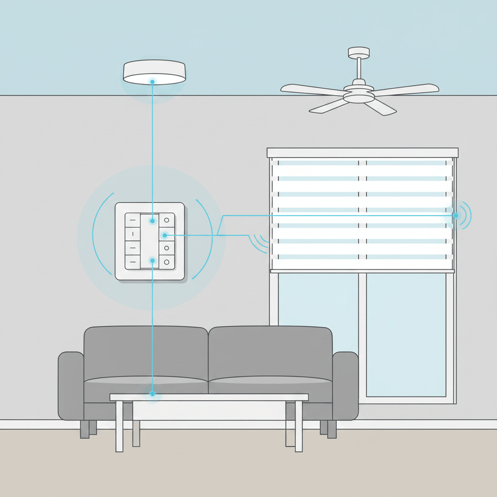 vesternet's tweet image. Replace multiple switches with one smart controller! 8 buttons = 24 unique actions to control your entire home. Perfect for bedside or hallway control. #SmartHome #HomeAutomation is.gd/rW4nDo