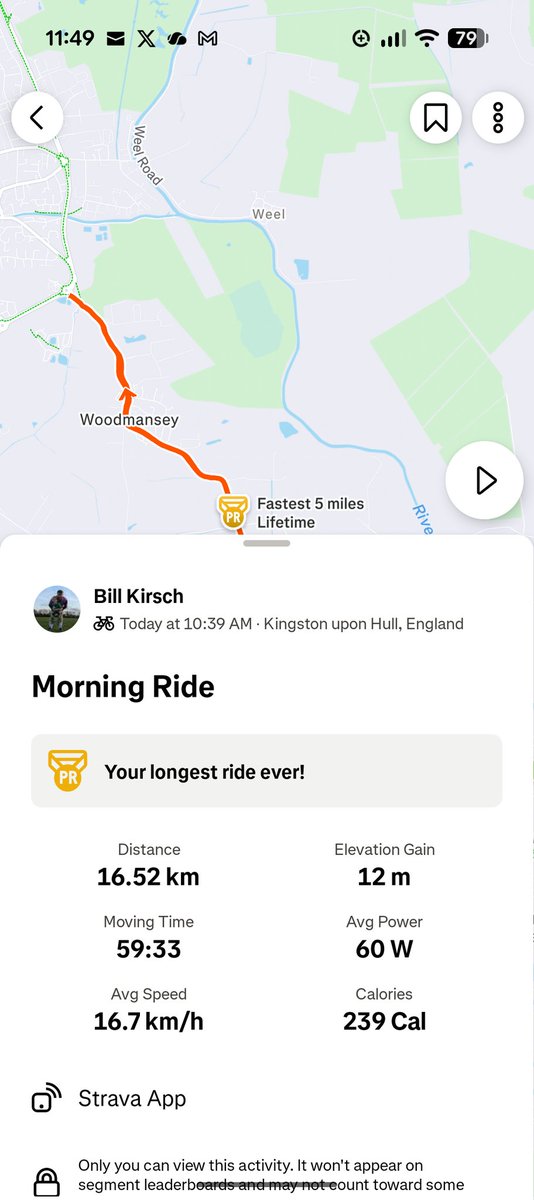 HaplessRunner's tweet photo. Torn meniscus? Can't run? Oh well. Bike it is then!!

Not far. Not fast. But it's something. 

Bloody lovely day out there!! https://t.co/PcwYwLQFwe