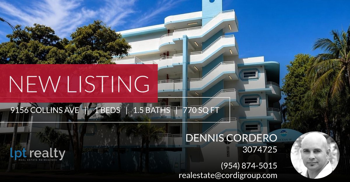 cordigroup's tweet photo. 📍 New Listing 📍 Take a look at this fantastic new property that just hit the market located at 9156 Collins Ave 107 in Surfside. Reach out here or at (954) 874-5015 for more information

Dennis Cordero, PA
Real Estate Advis... https://t.co/dVN3rgi1am https://t.co/dR3NqhSwA9