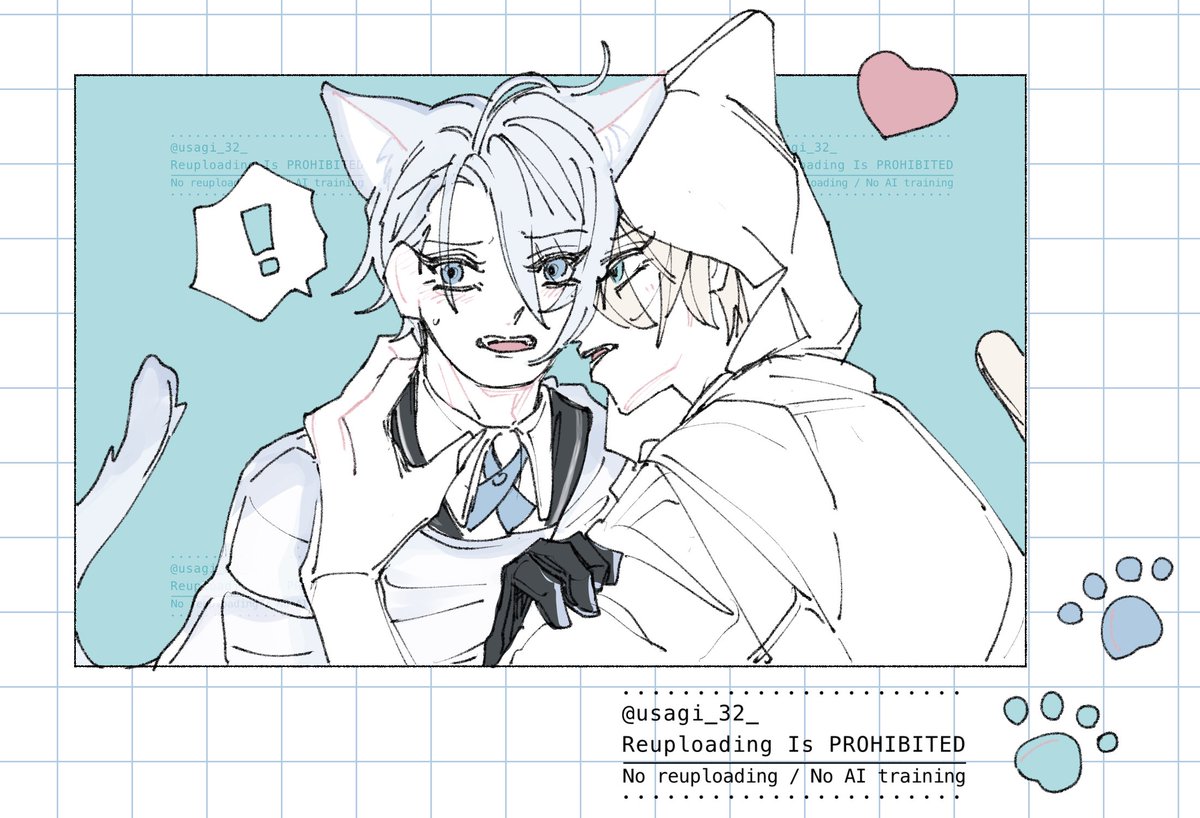 usagi_32_'s tweet photo. くにちょぎらくがき🐾🐈‍⬛🤍 https://t.co/jPKA4j1k8m