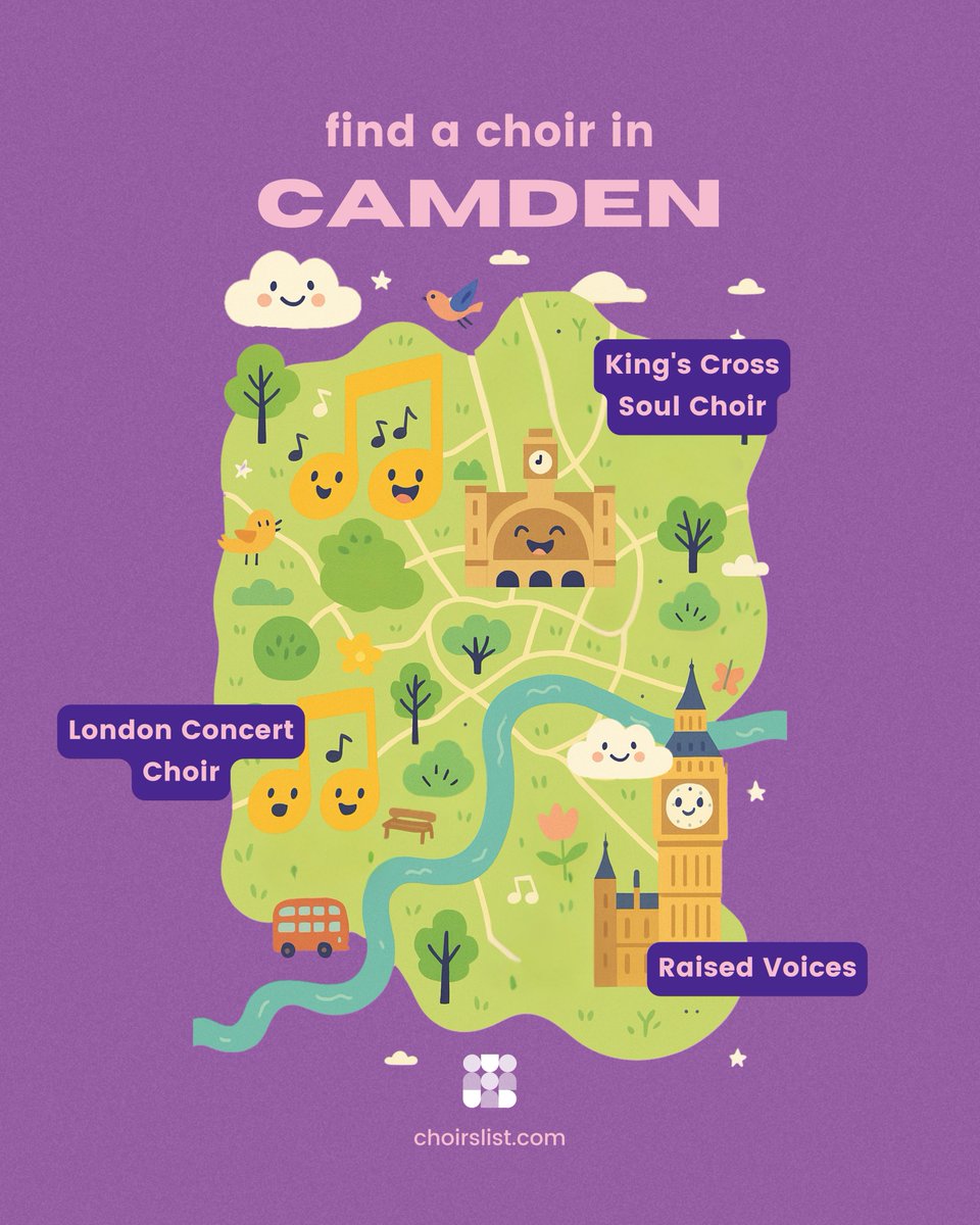 Choirslist's tweet image. 🎶 More Camden choirs! 🎤 King's Cross Soul Choir: Unwind &amp;amp; sing! 🎤 London Concert Choir: 60+ years of excellence. 🎤 Raised Voices: Singing for peace &amp;amp; justice. Join in: london.choirslist.com/find-a-london-… #camden #soul