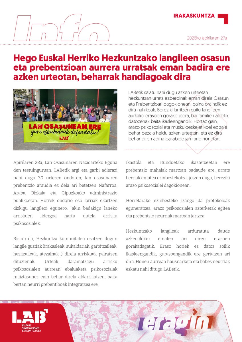 LAB Irakaskuntza tweet media