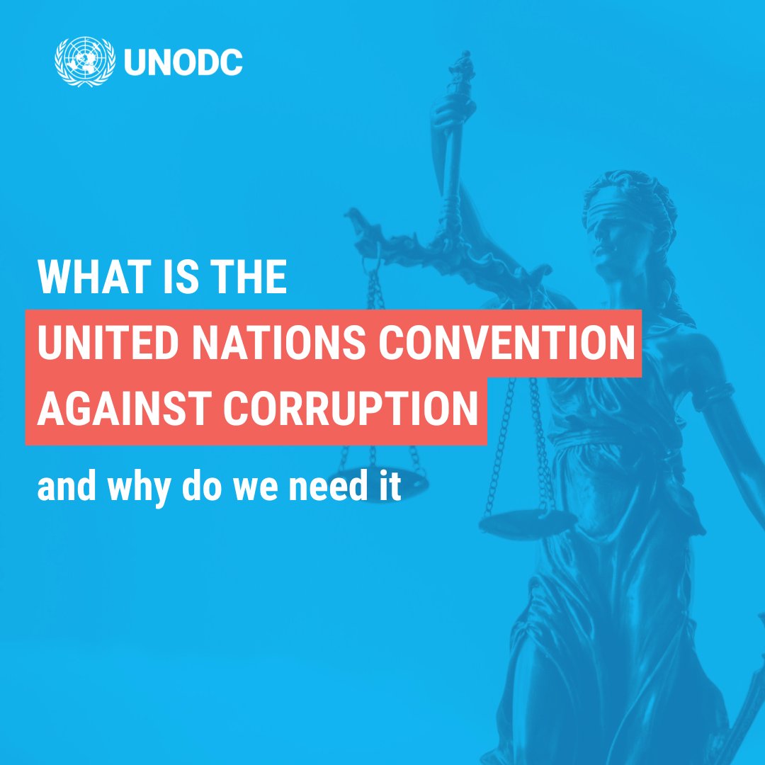 UNODC_FinCrime's tweet photo. The adoption of the United Nations Convention Against Corruption represents a historic milestone.

It’s the world’s commitment to stand #UnitedAgainstCorruption.

Learn more about this universal anti-corruption instrument: https://t.co/KTTJfNYfVG https://t.co/nkXtqhNK5W