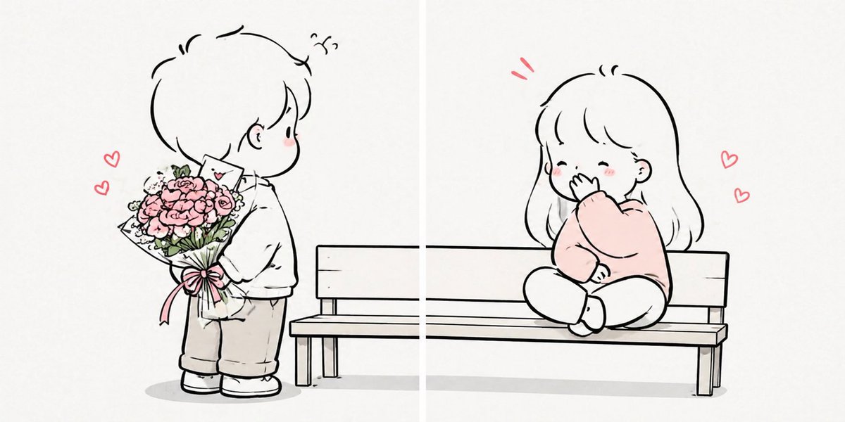 chenyy12619's tweet image. He hides the flowers, she hides her smile — but love gives them both away.