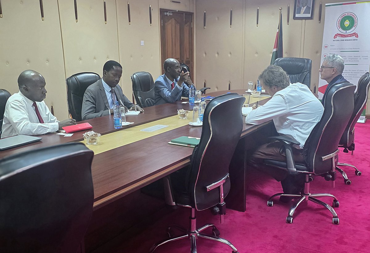 NCRCKenya's tweet photo. Representatives from the U.S. Embassy today paid a courtesy call on the Director/CEO of the National Crime Research Centre. The engagement
provided a platform for discussions on areas of mutual interest in crime
research and potential avenues for collaboration. https://t.co/HvwkXN9NpO