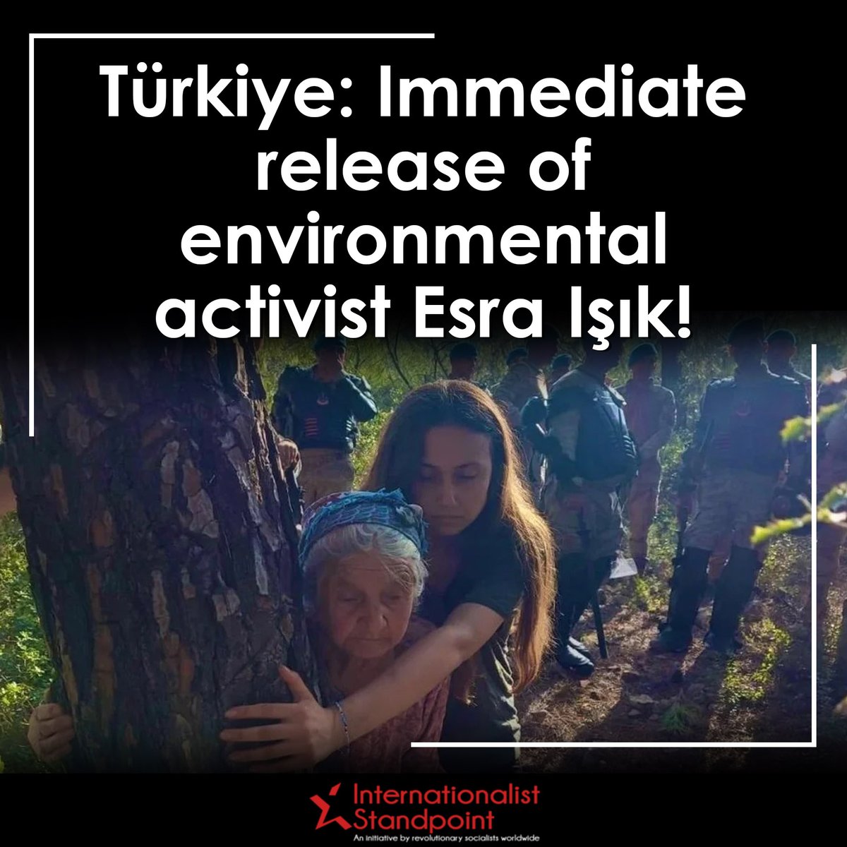 int_standpoint's tweet photo. We call for unconditionally release Esra Işık, a 25-year-old environmental human rights defender currently held in pre-trial detention for peacefully defending her community’s land, forest, and future.
https://t.co/jO1G5R3V2H #FreeEsraIşık #Akbelen #İkizköy #EnvironmentalJustice https://t.co/vyA1Dq1a0D