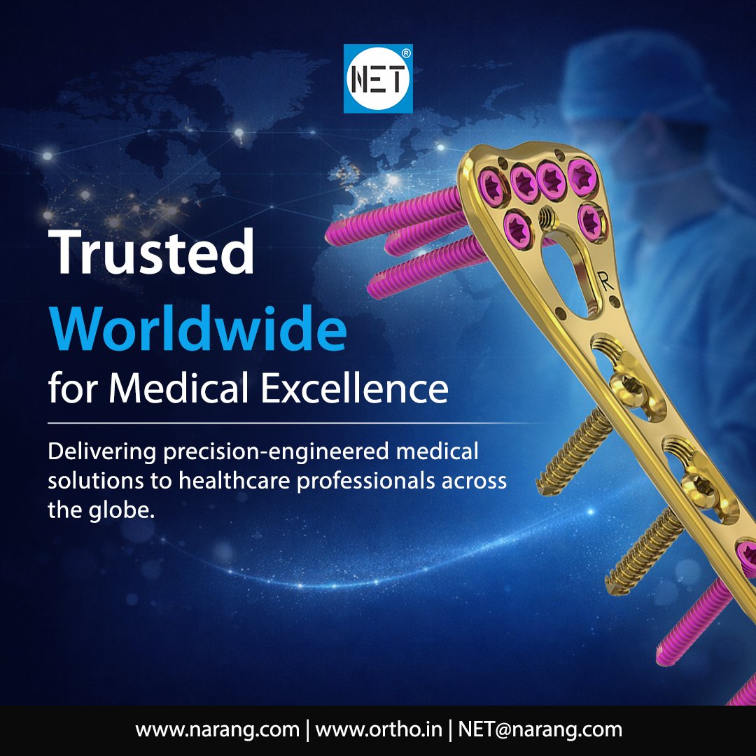 narangmedical's tweet image. Trusted worldwide for medical excellence—Narang Medical delivers quality, reliability, and innovation that healthcare professionals depend on every day.
narang.com | ortho.in
#NarangMedical #Healthcare #MedicalDevices #GlobalTrust