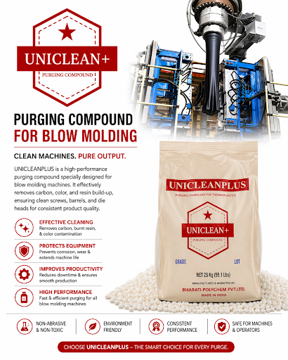 unicleanplus's tweet image. Ensure smooth production and flawless output in blow molding processes with high-performance purging compounds from UNICLEANPLUS. 

🌐 unicleanplus.com/purging-compou…

#BlowMolding #PurgingCompound #PlasticManufacturing