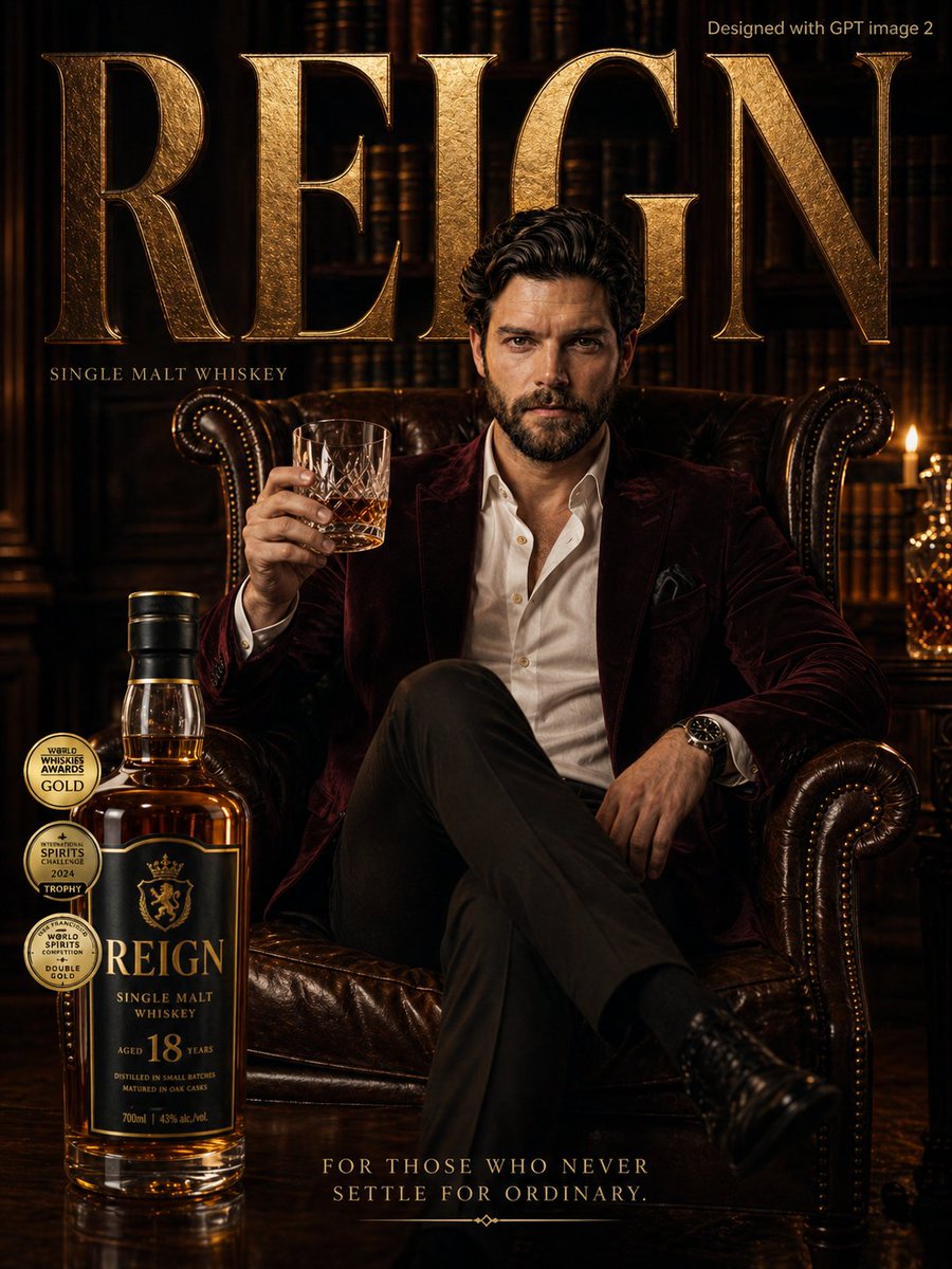Premium Whiskey Brand Advertisement
