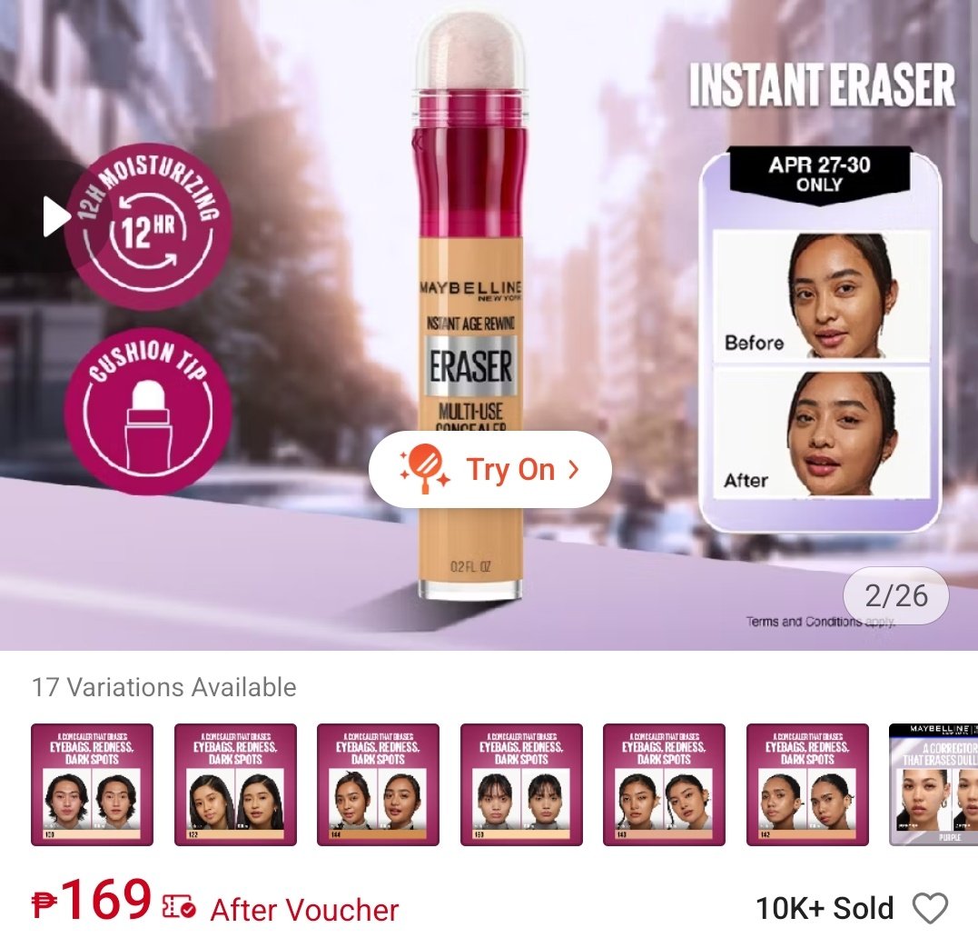 jaskfinds's tweet photo. ₱169 maybelline concealer
https://t.co/MoxHWAaori https://t.co/IvjrDWZnqN