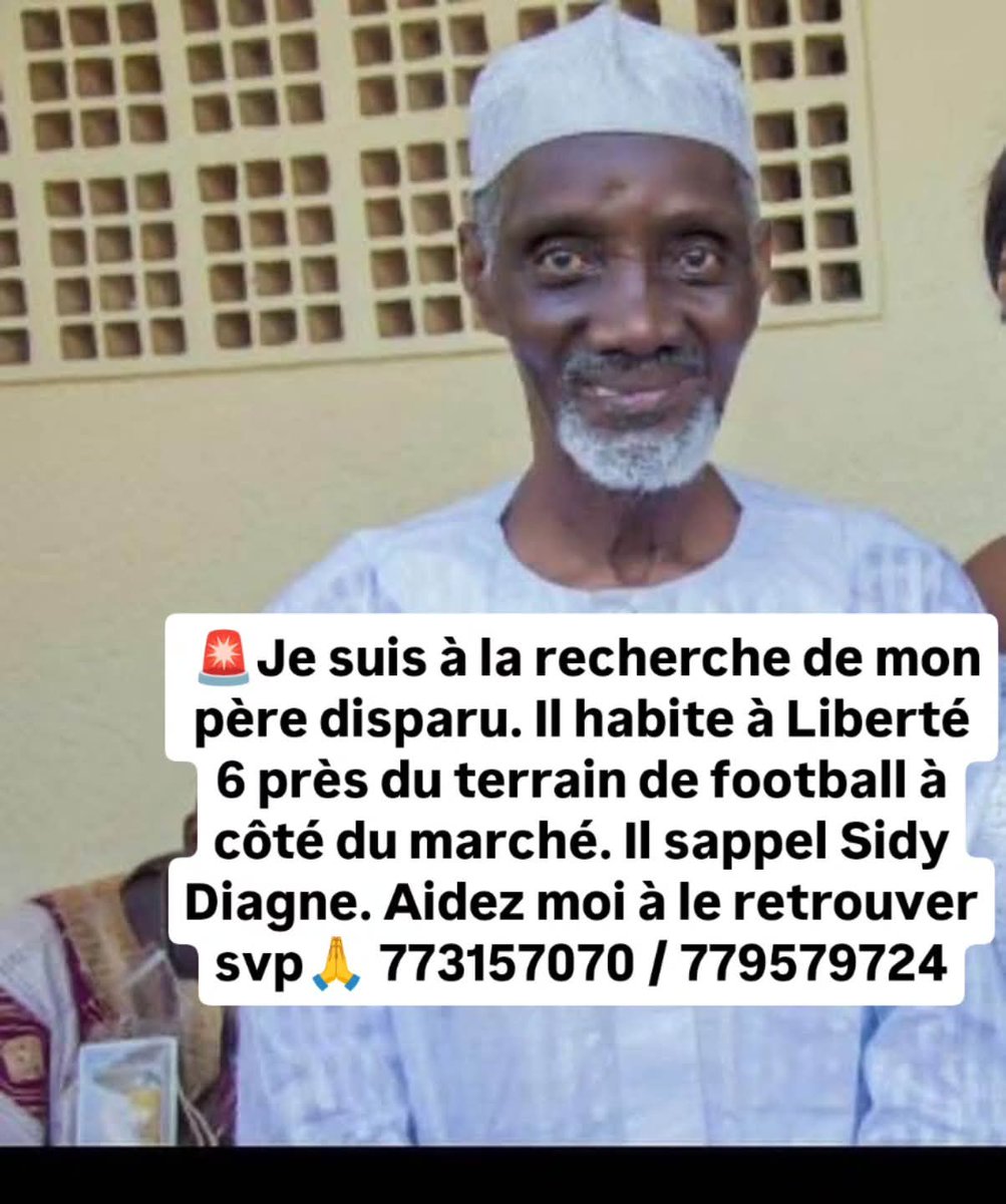 Avis de Recherche Senegal tweet media