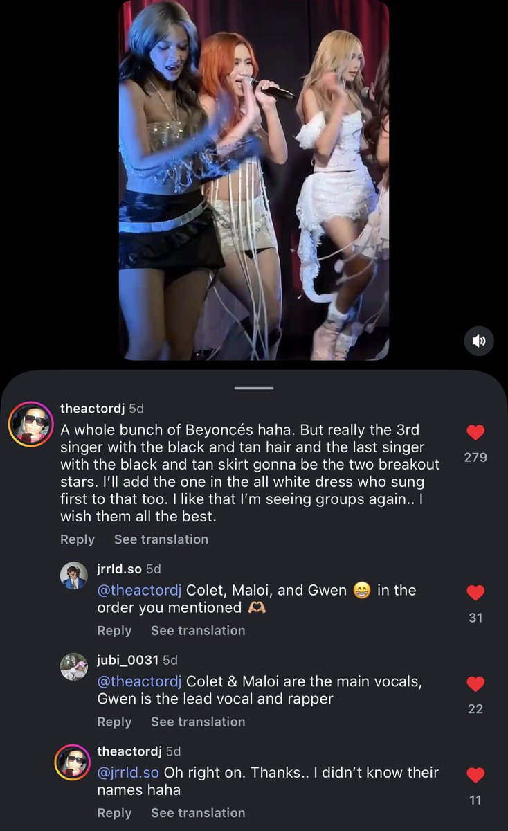 so this foreigner commented that bini is basically whole bunch of BEYONCÉS! so true! 🤣 and he sees colet and maloi as two breakout stars in the future and added gwen too! 😍 i'll take this as my beyoncolet crumbs! 💚

#BINI #GrupoDuplaInternacionaldoAno #SECAwards