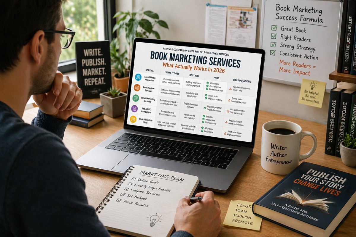 KindleBookVerse's tweet photo. Find out new article
Book Marketing Services for Self-Published Authors: What Actually Works in 2026
https://t.co/ufywoDs5BO
#book #authors #selfpublishedauthors #2026 #iamwriting #mustread #amazon #kindle #kdp #Blogs https://t.co/cmXO4URmDy