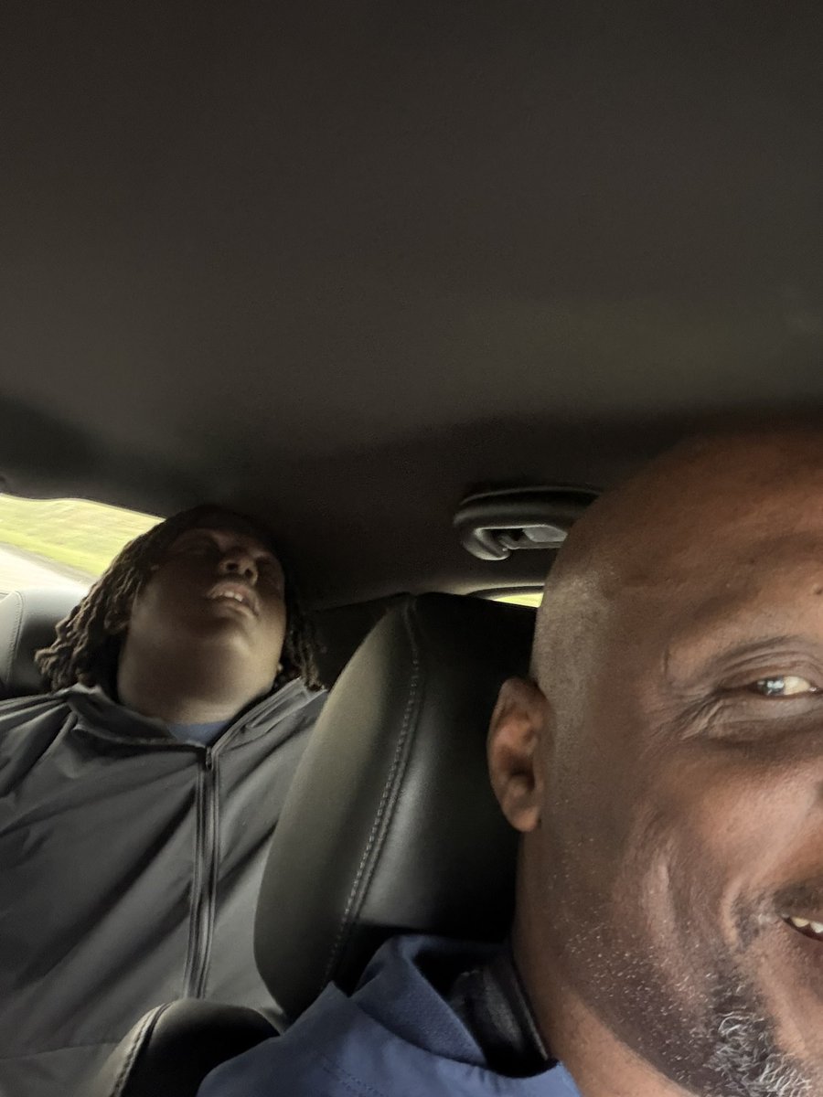 MacStephens's tweet photo. I had a great weekend and part of that was due to hanging out with two of my lineman on our way to visit @UBFootball for spring practice. The disappointing part was that @samnurse_ and @KamerenZebbs were snoring before we got 15 minutes into the trip!! 😴💤💤💤@WillieJames_31 @Dave54Coach