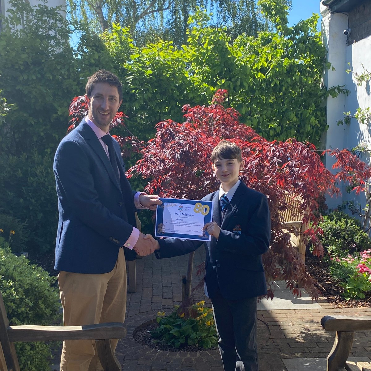 hallifordhead's tweet image. Congratulations to Year 7 students Arthur, Freddie, Nye and Rory, who received their Merit Milestone Certificates on Friday from Mr Fulford, for #excellence across many areas of school life and being awarded an amazing 80 merits so far this academic year.