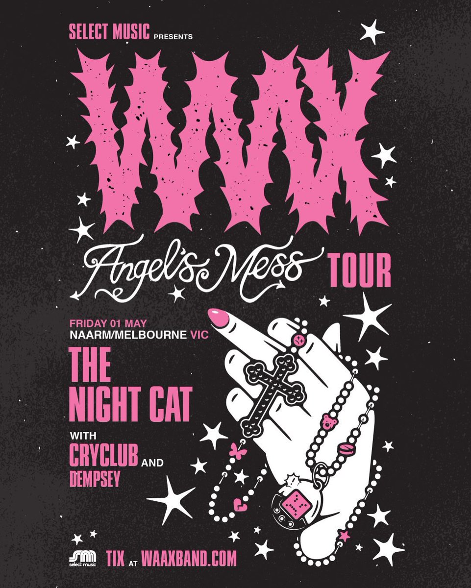 cry_club's tweet photo. REUNITED AND IT FEELS SO GOOD !

Back at The Night Cat with WAAX alongside Dempsey THIS FRIDAY 💖💖
￼
Come along to see the first Melb show since the album came out + watch Jono’s soul leave his body in real time as he does 2 sets in a row 🫣🫣 https://t.co/MsHox0UsDg