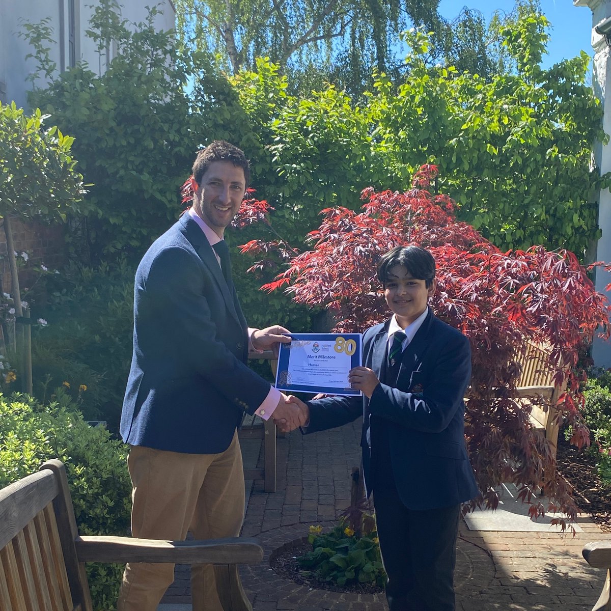 hallifordhead's tweet image. Congratulations to Bertie in Year 7 and to Year 8 students Harry and Hassan, who received their Merit Milestone Certificates on Friday from Mr Fulford, for #excellence across many areas of school life and being awarded an amazing 80 merits so far this academic year.