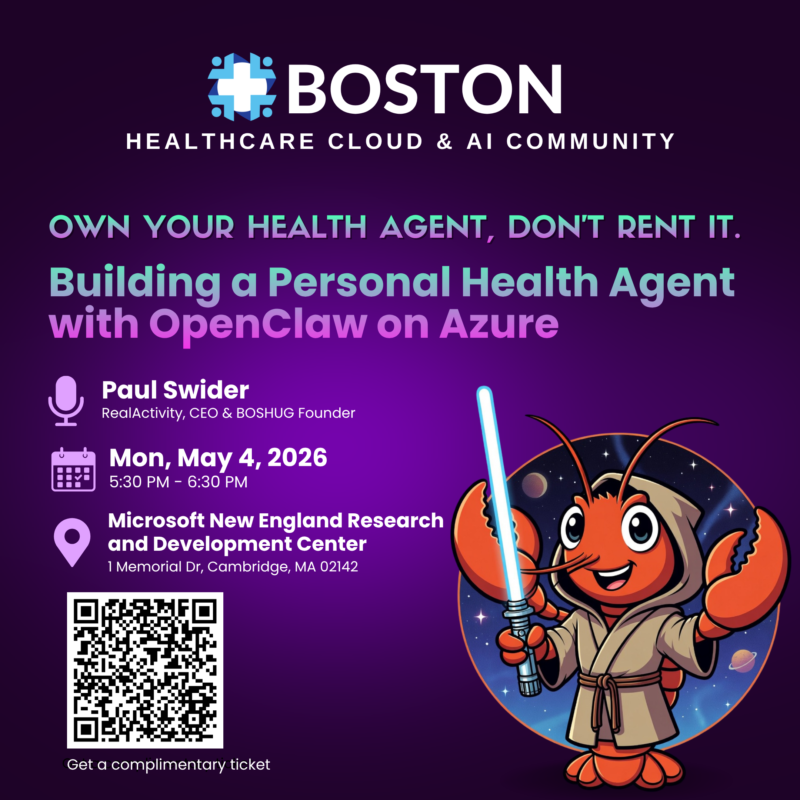 boston_hug's tweet photo. Seats are filling up for our May 4 meetup.
Paul Swider demos Tula. Open-source personal health agent on #Azure. FHIR data extraction from lab report photos.
Free but registration is required.
Don't sleep on this ๐ https://t.co/NrncI9jDBJ
#BOSHUG #HealthcareAI #communityrocks https://t.co/3g21jaIkbY