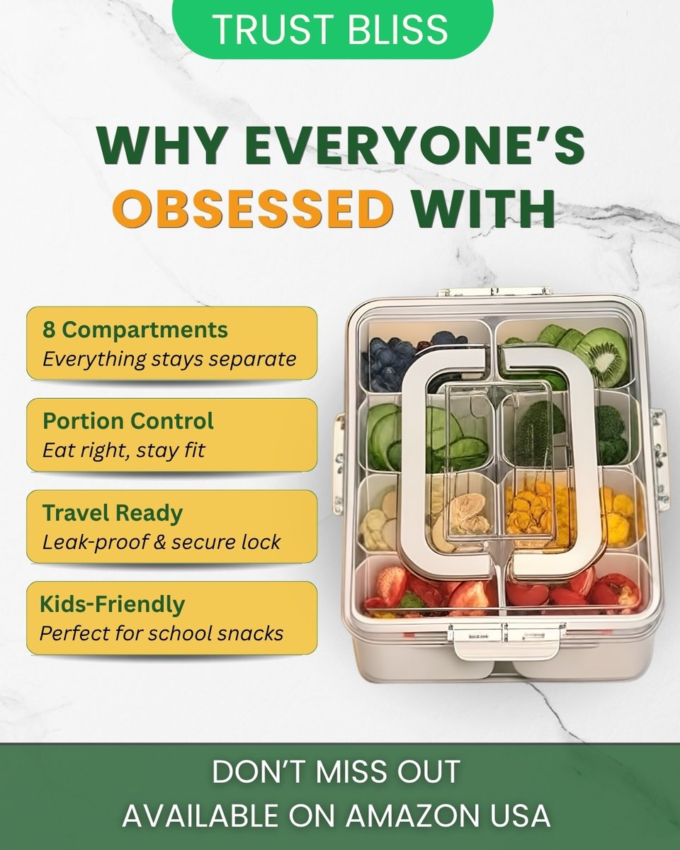 trustbliss31001's tweet image. Still dealing with messy snacks? 
Upgrade to 8 portions, zero mess, pure freshness 🍱
Perfect for travel, kids &amp;amp; daily use.
👉 Grab yours now on Amazon USA
🌐 amazon.com/dp/B0DBV3FHP8

#AmazonFinds #SnackBox #HealthySnacks #MealPrep #LifeHack #OnTheGo #LunchBox