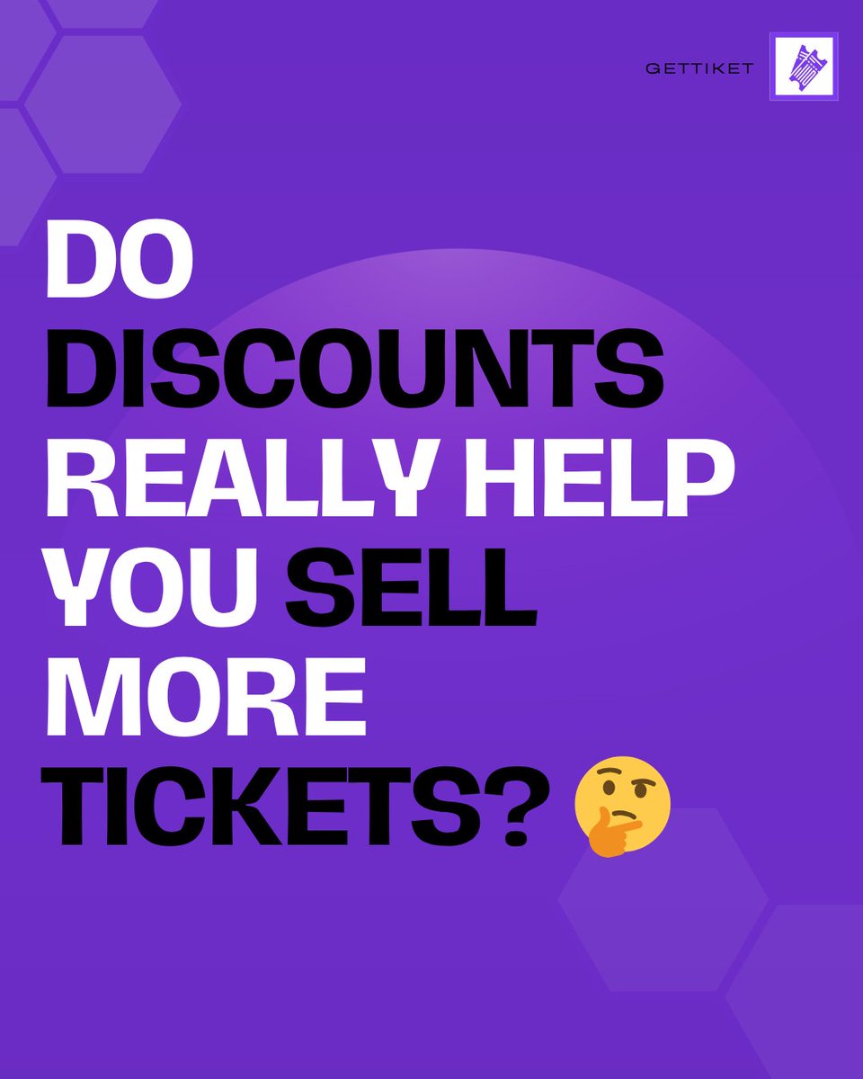 GetTiket's tweet image. Discounts ≠ more sales.

They can boost numbers… but kill profit and value.

Use them smartly:
✔ Early bird for urgency
✔ Keep it limited
✔ Time it right

🎟️ Sell smarter, not cheaper with Gettiket

#EventPlanning #TicketSales #Gettiket #EventTips #EventMarketing