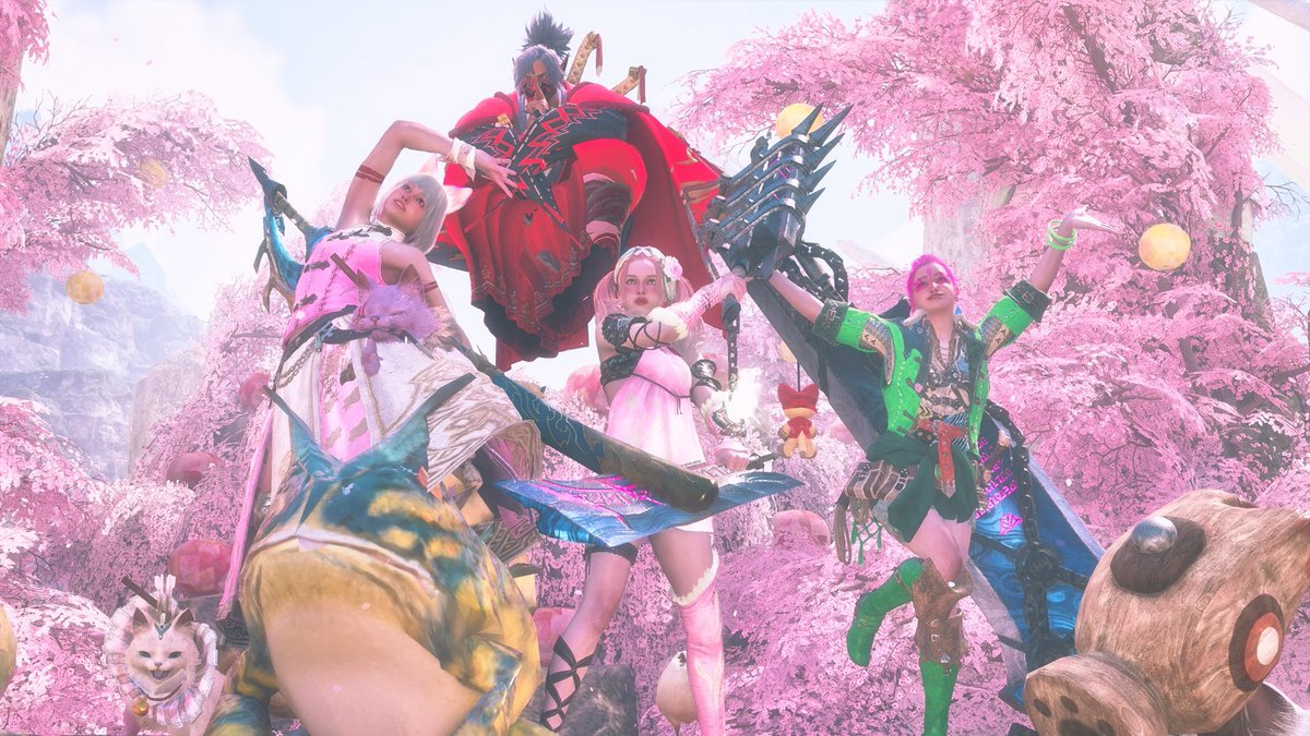 本日も
ご視聴 ご参加 コメント
ありがとうございました😌💕

フワフワクイナ🐥⸒⸒
はじめて捕まえました✨️
バウンティもクリアー🙌

間違えて自分のチャームを
捕まえていた事は🤫内緒です！

「交わりの祭事【花舞の儀】」開催中で
華やぐステージでのひとコマ！

#MHWilds  #モンハンワイルズ