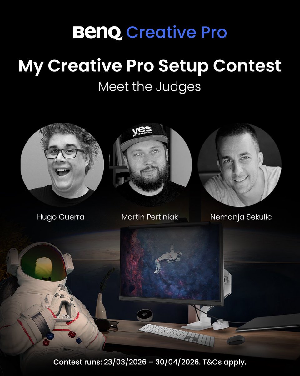 HugoCGuerra's tweet image. Extended deadline! Now until 31st of May! BenQ Creative Pro is currently having a design contest with some amazing prizes. This is your chance to win a brand new BenQ monitor! Good luck! More info here: benq.eu/en-eu/campaign…

#Art #BenQ #VFX #CGI #MyCreativeProSetup